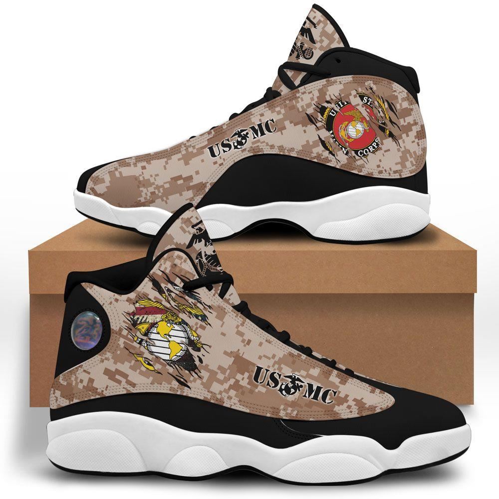 Usmc Air Jordan 13 Custom Sneakers Shoes Sport Plus Size