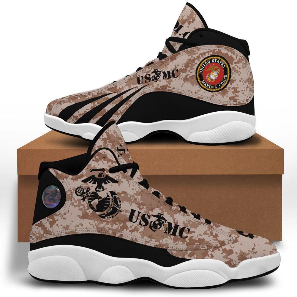 Usmc Air Jordan 13 Custom Sneakers Sport Shoes Plus Size