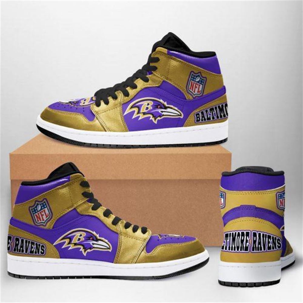 Baltimore Ravens Nfl Football Air Jordan Sneaker Boots Shoes