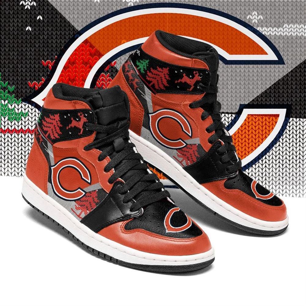 Christmas Chicago Bears Nfl Air Jordan Shoes Sport Sneaker Boots Shoes