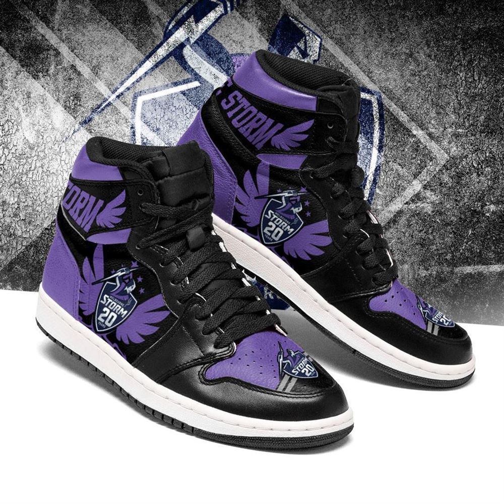 Melbourne Storm Nrl Football Air Jordan Shoes Sport Sneaker Boots Shoes