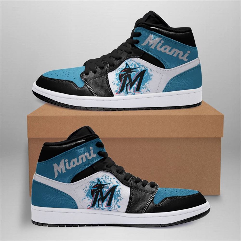 Miami Marlins Mlb Air Jordan Basketball Shoes Sport V4 Sneaker Boots Shoes