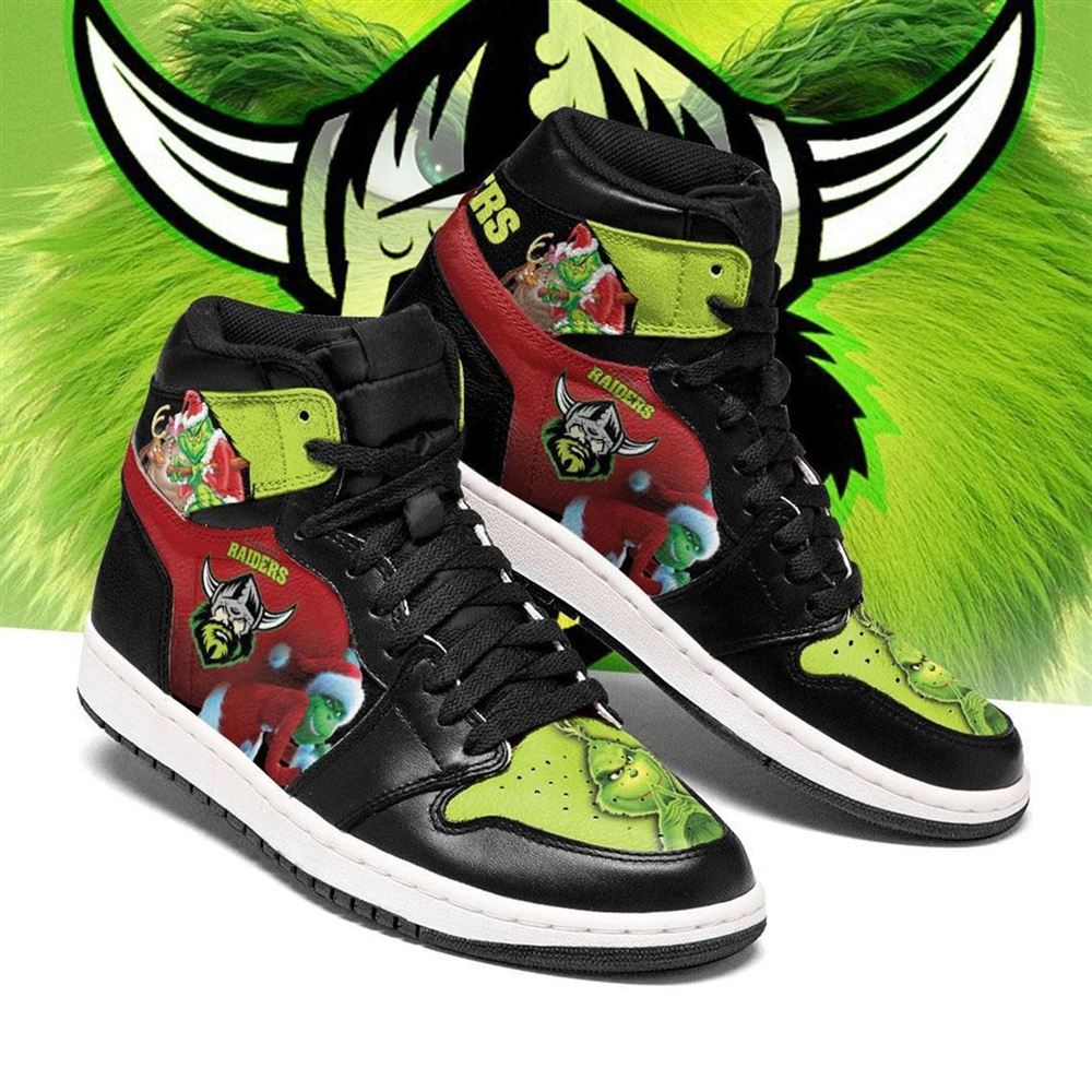 The Grinch Canberra Raiders Nrl Air Jordan Shoes Sport Sneaker Boots Shoes