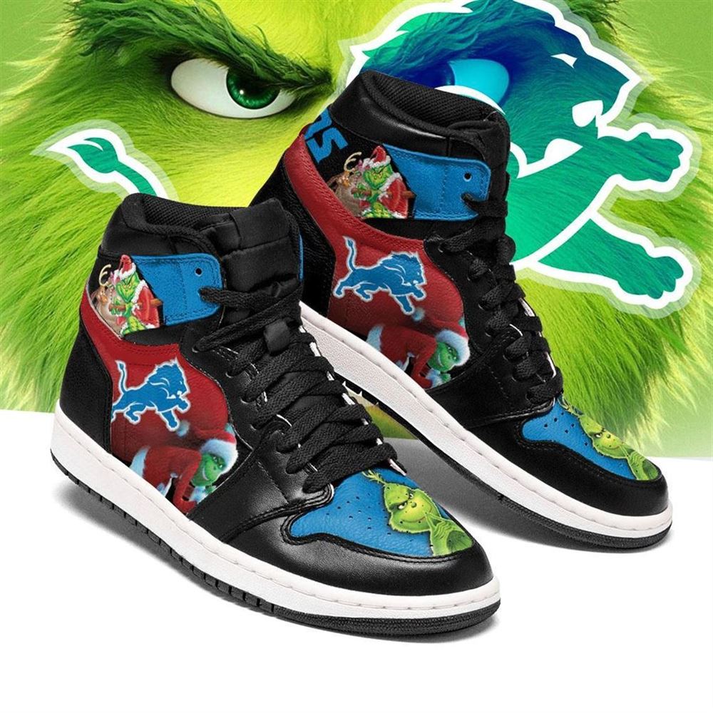 The Grinch Detroit Lions Nfl Air Jordan Shoes Sport Sneaker Boots Shoes