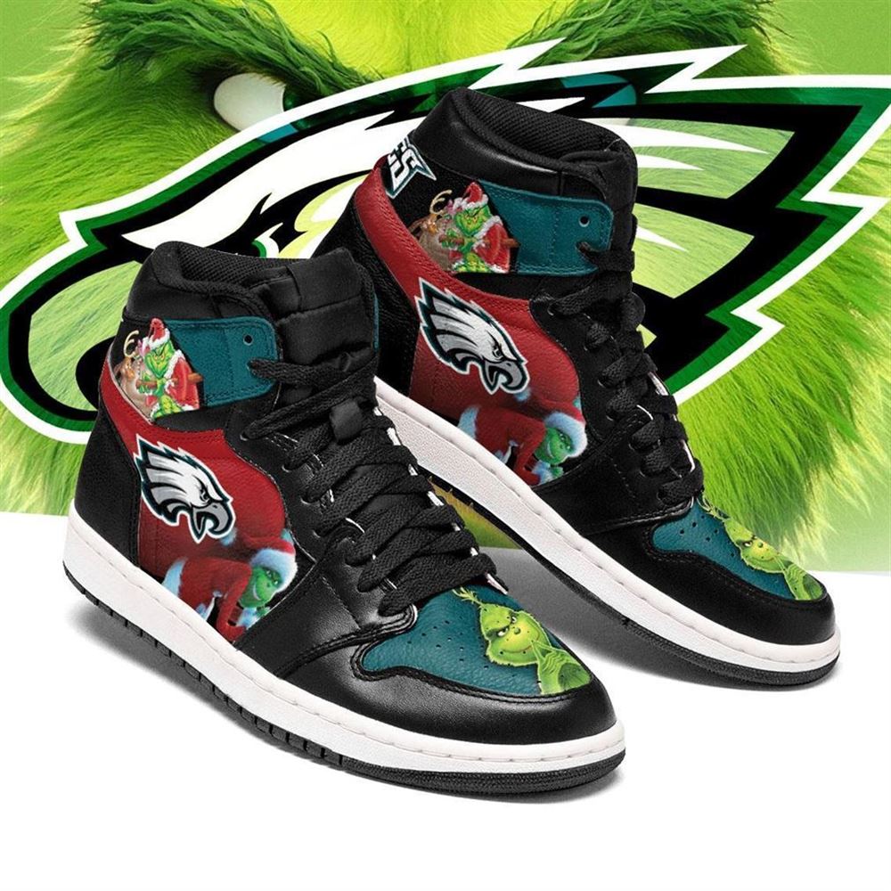 The Grinch Philadelphia Eagles Nfl Air Jordan Shoes Sport Sneaker Boots Shoes