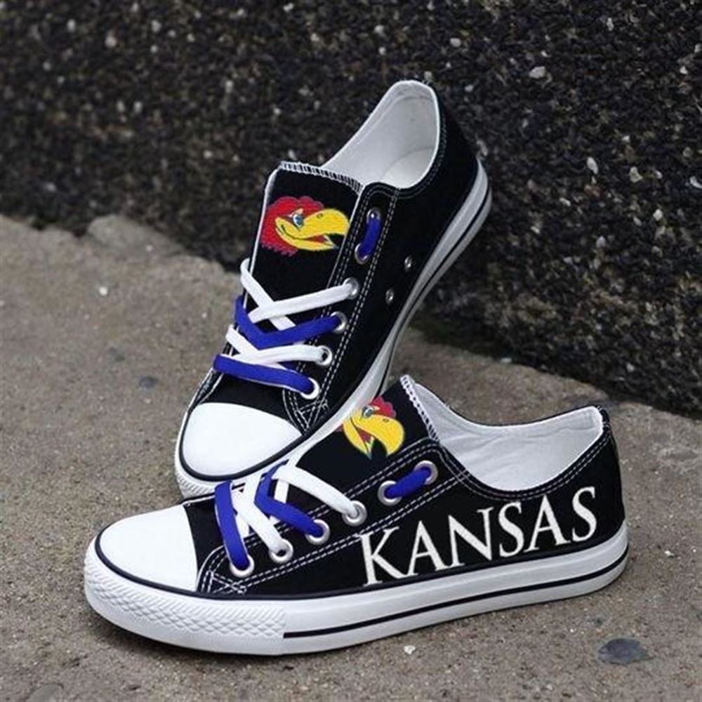 Kansas Jayhawks Nba Basketball Low Top Vans Shoes