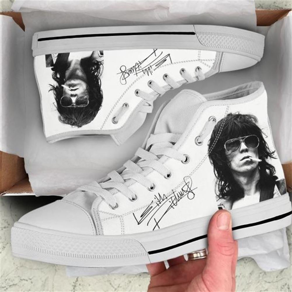 Keith Richards High Top Vans Shoes