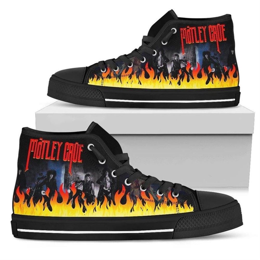 Motley Crue Rock Band High Top Vans Shoes