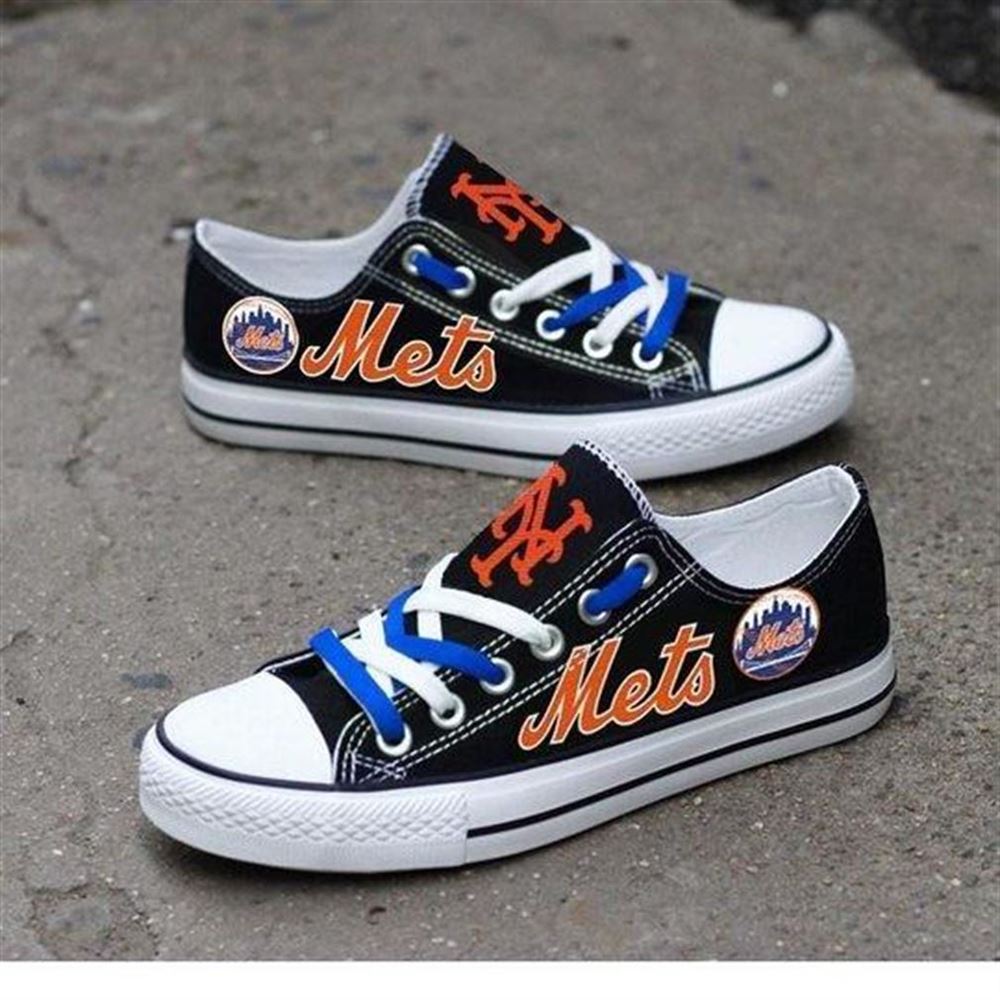 New York Mets Mlb Baseball Low Top Vans Shoes