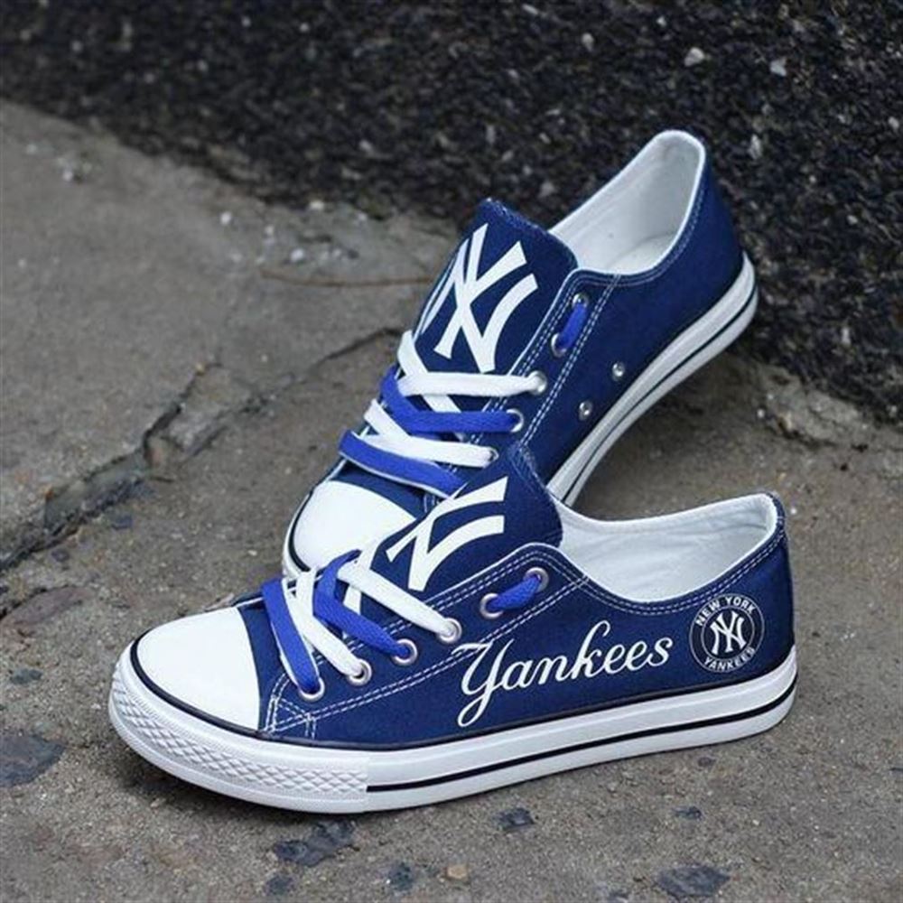 New York Yankees Mlb Baseball Low Top Vans Shoes