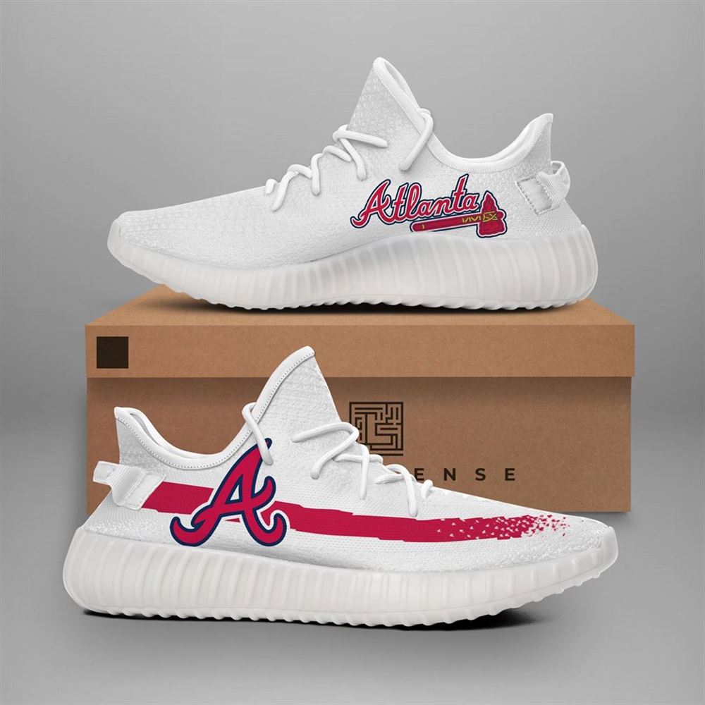 Atlanta Braves Mlb Teams Runing Yeezy Sneakers Shoes