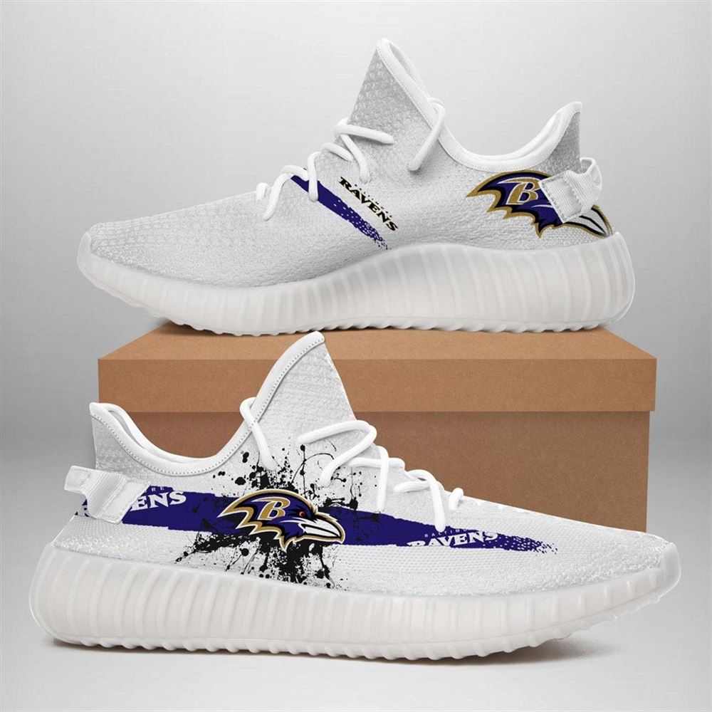 Baltimore Ravens Nfl Sport Teams Runing Yeezy Sneakers Shoes