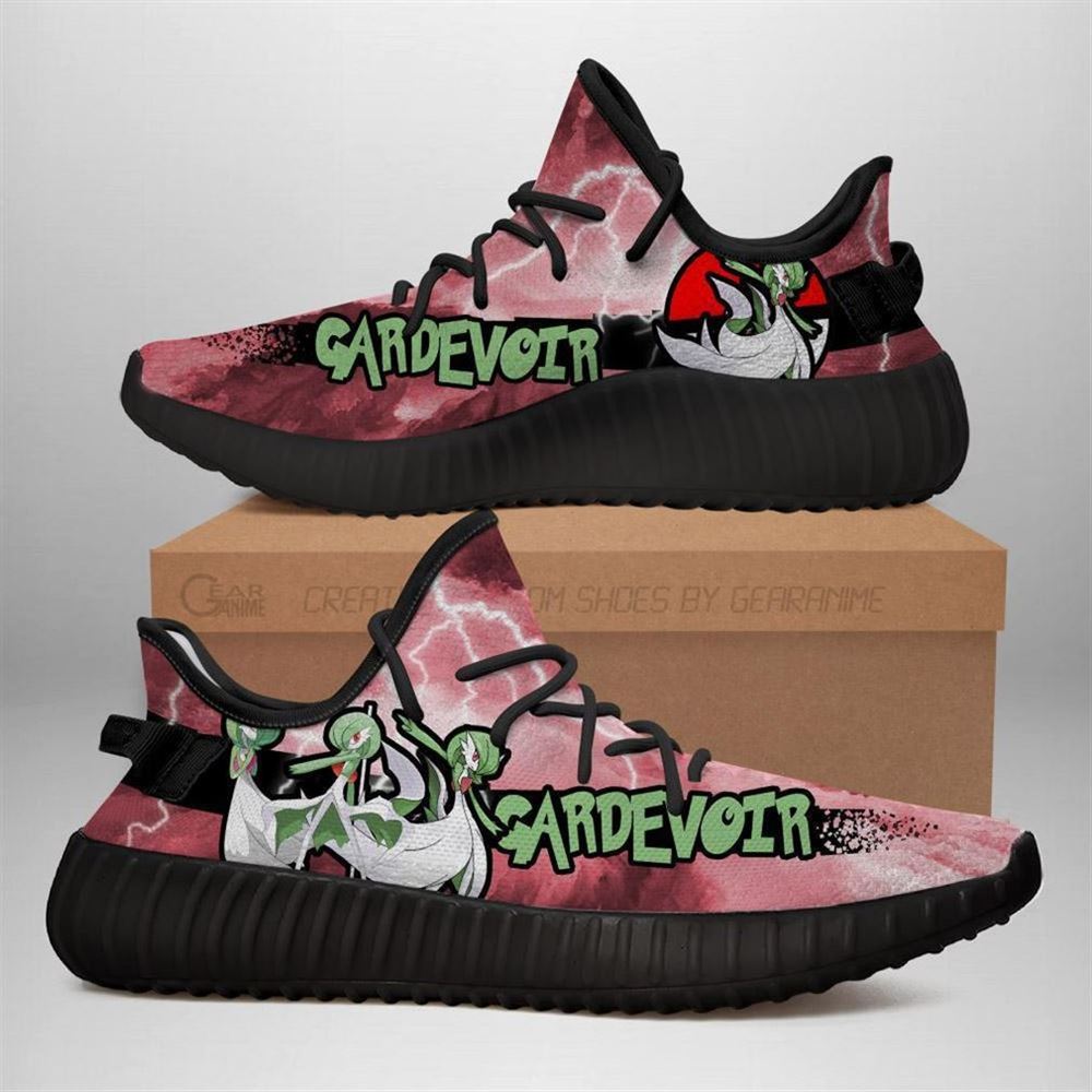 Gardevoir Yz Sneakers Pokemon Shoes Anime Yeezy Sneakers Shoes Black