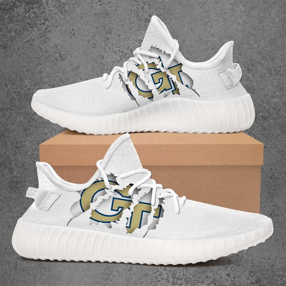 Georgia Tech Yellow Jackets Ncaa Sport Teams Yeezy Sneakers Shoes Black