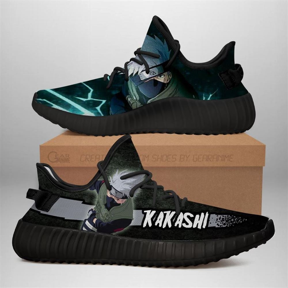 Kakashi Yz Sneakers Naruto Shoes Anime Yeezy Sneakers Shoes Black