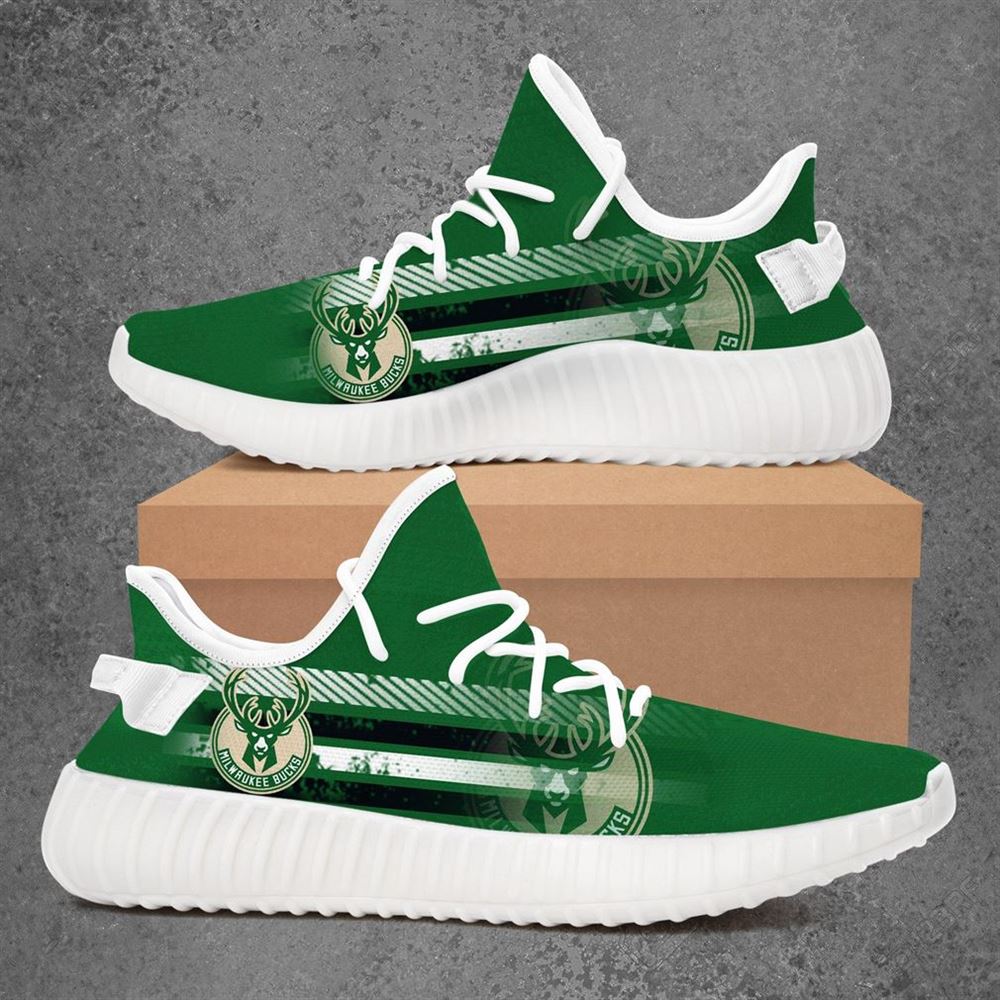 Milwaukee Bucks Nba Basketball Yeezy Sneakers Shoes