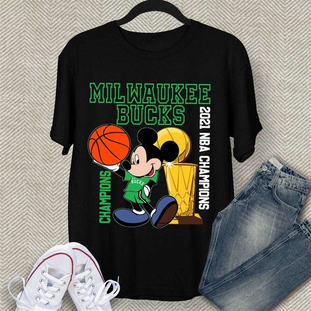 2021 Nba Champions Milwaukee Bucks Disney T Shirt