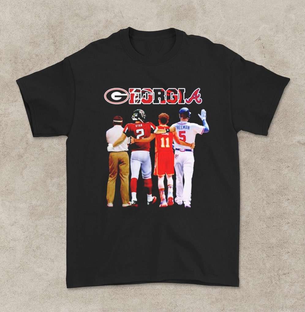 Georgia Matt Ryan Trae Young And Freeman Signature T-shirt