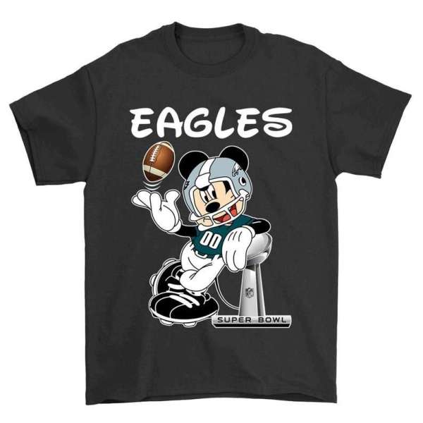 Philadelphia Eagles Mickey Mouse Graphic T Shirt