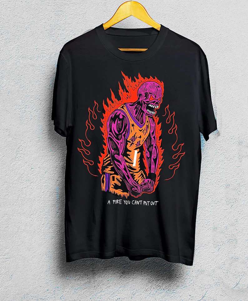 Suns X Warren Lotas A Fire You Cant Put Out Purple Skeleton Unisex T Shirt