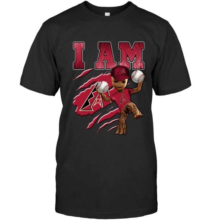 Mlb Arizona Diamondbacks I Am Groot Loves Arizona Diamondbacks Fan T Shirt Long Sleeve Size Up To 5xl