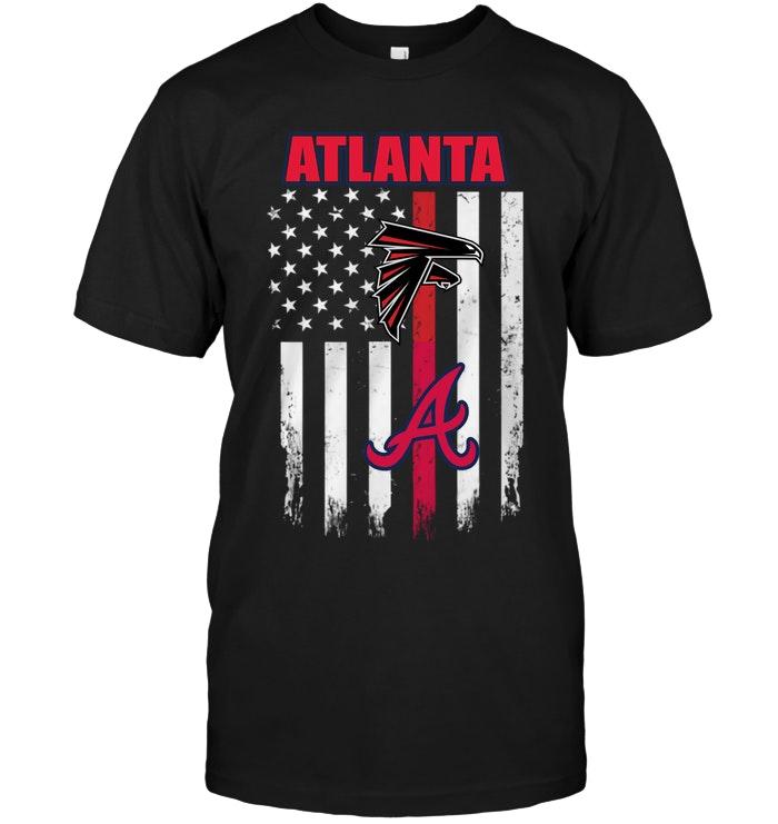 Mlb Atlanta Braves Atlanta Atlanta Falcons Atlanta Braves American Flag Shirt Hoodie Size Up To 5xl