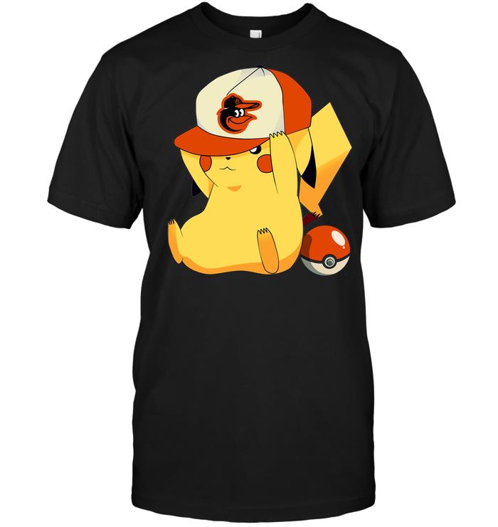 Mlb Baltimore Orioles Pikachu Pokemon Size Up To 5xl