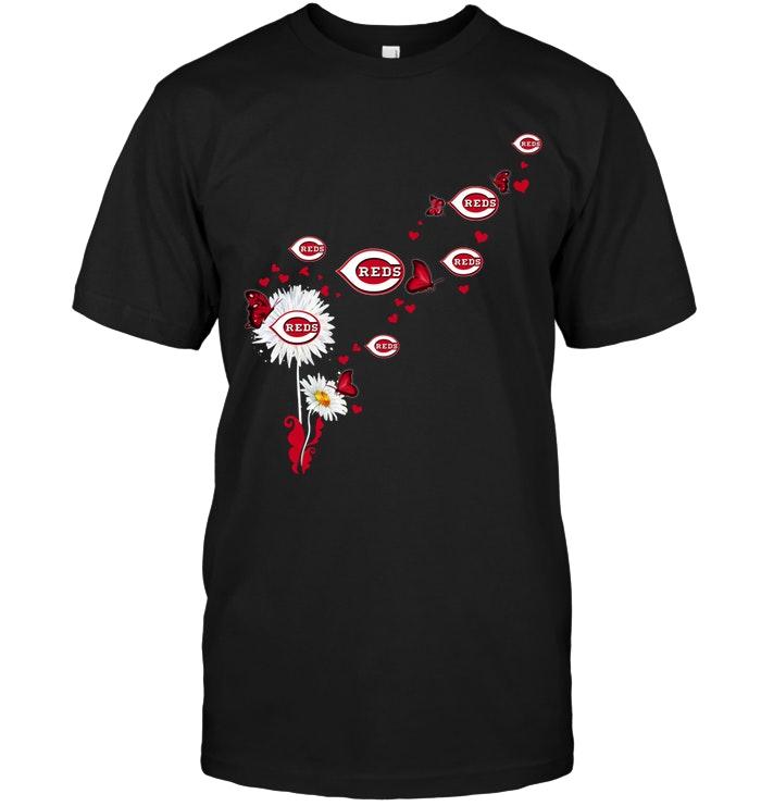 Mlb Cincinnati Reds Daisy Butterfly Fan Shirt Shirt Size Up To 5xl