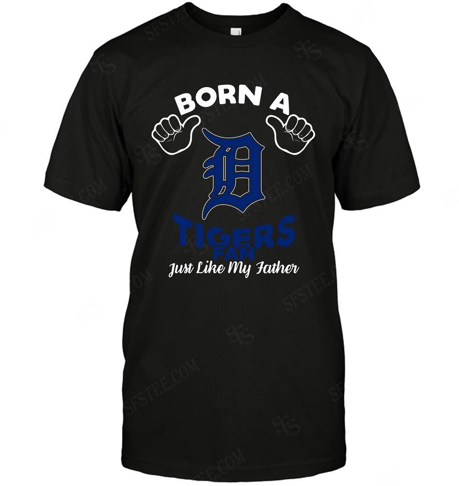 Mlb Detroit Tigers Born A Fan Just Like My Father Tank Top Plus Size Up To 5xl