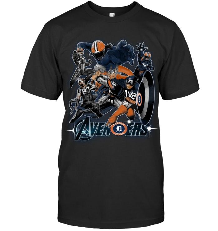 Mlb Detroit Tigers The Avengers Assemble Fighting Shirt Tshirt Plus Size Up To 5xl