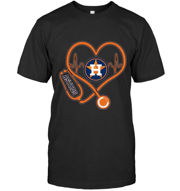 Mlb Houston Astros Nurse Scope Love Heartbeat Shirt Hoodie Plus Size Up To 5xl