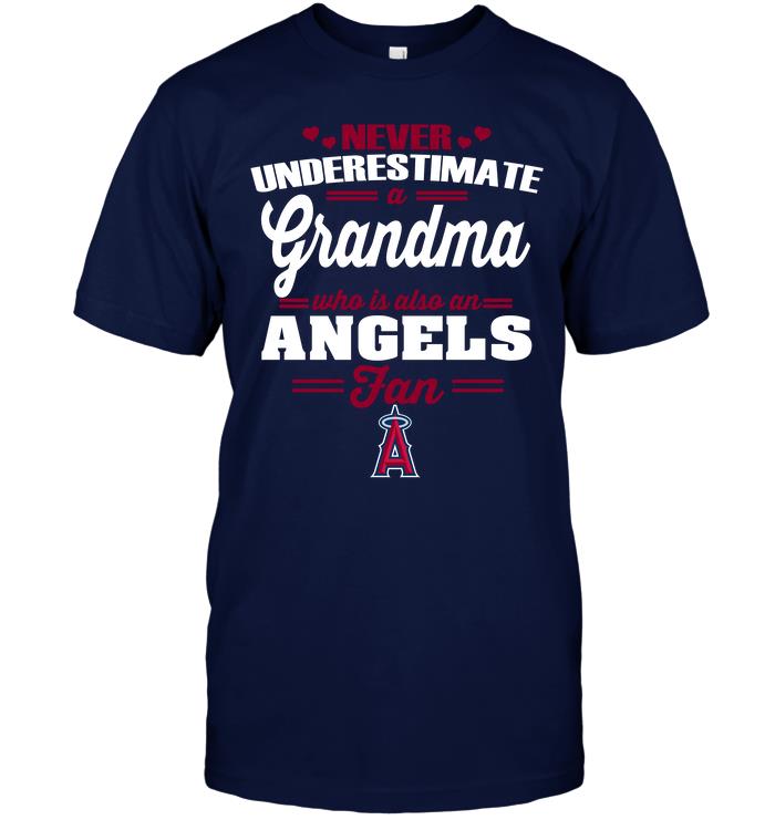 Mlb Los Angeles Angels Never Underestimate A Grandma Who Is Also An Angels Fan Sweater Size Up To 5xl