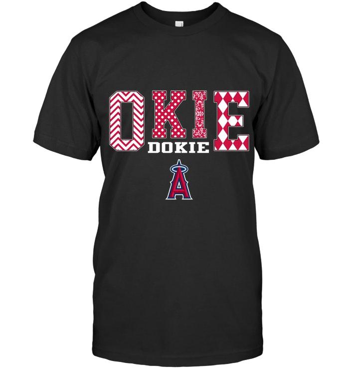 Mlb Los Angeles Angels Okie Dokie Los Angeles Angels Fan Shirt Hoodie Plus Size Up To 5xl