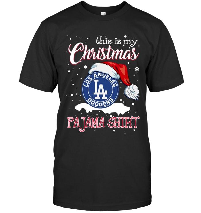 Mlb Los Angeles Dodgers This Is My Christmas Los Angeles Dodgers Pajama Shirt T Shirt Shirt Size Up To 5xl