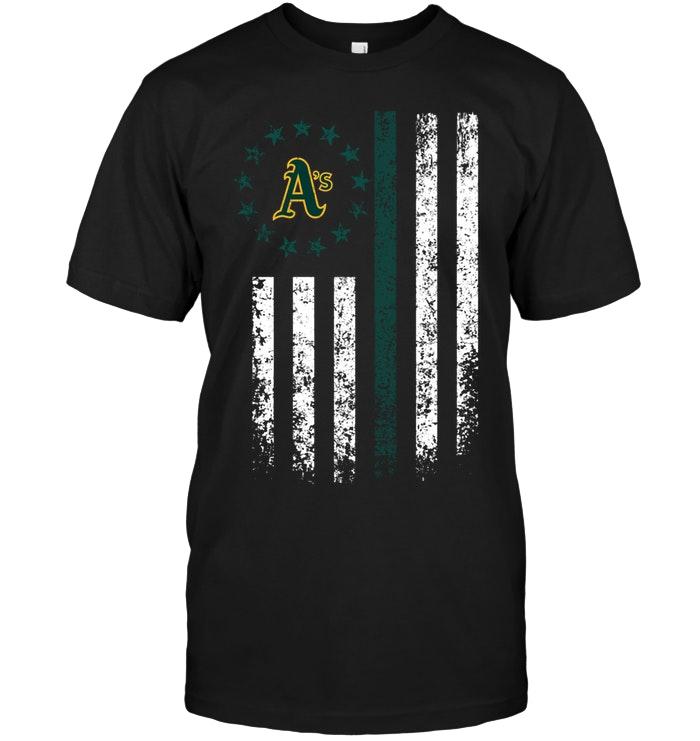 Mlb Oakland Athletics American Star Flag Shirt White Shirt Plus Size Up To 5xl