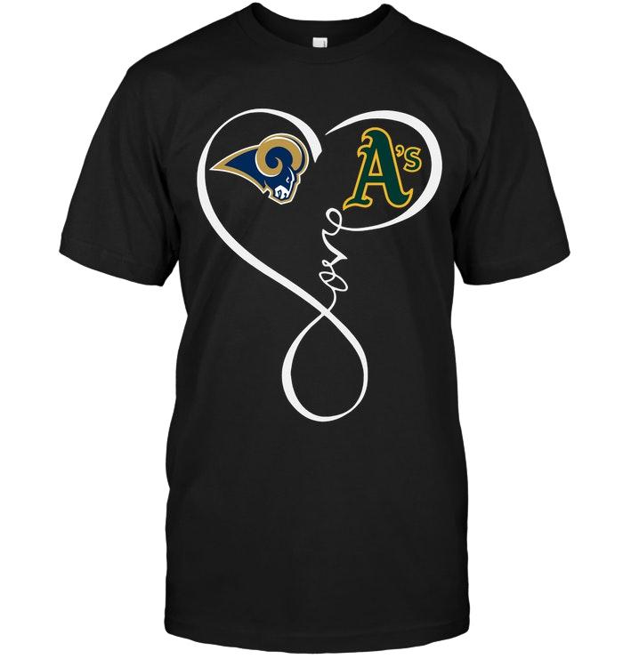 Mlb Oakland Athletics Los Angeles Rams Oakland Athletics Love Heart Shirt Plus Size Up To 5xl