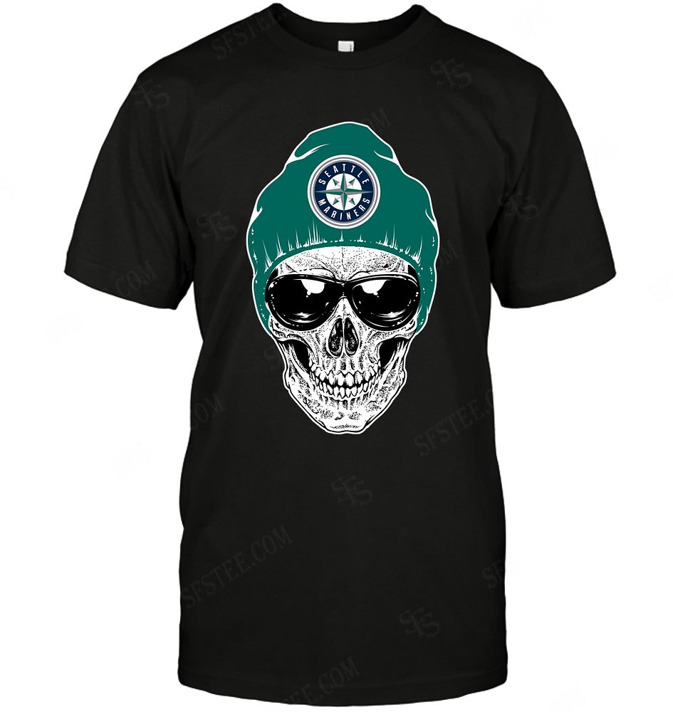 Mlb Seattle Mariners Skull Rock With Beanie Hoodie Size Up To 5xl