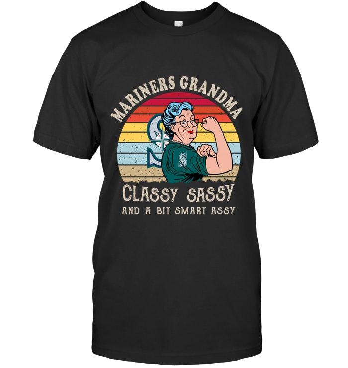 Mlb Seattle Mariners Strong Grandma Classy Sassy And A Bit Smart Asy Retro Art T Shirt Hoodie Plus Size Up To 5xl