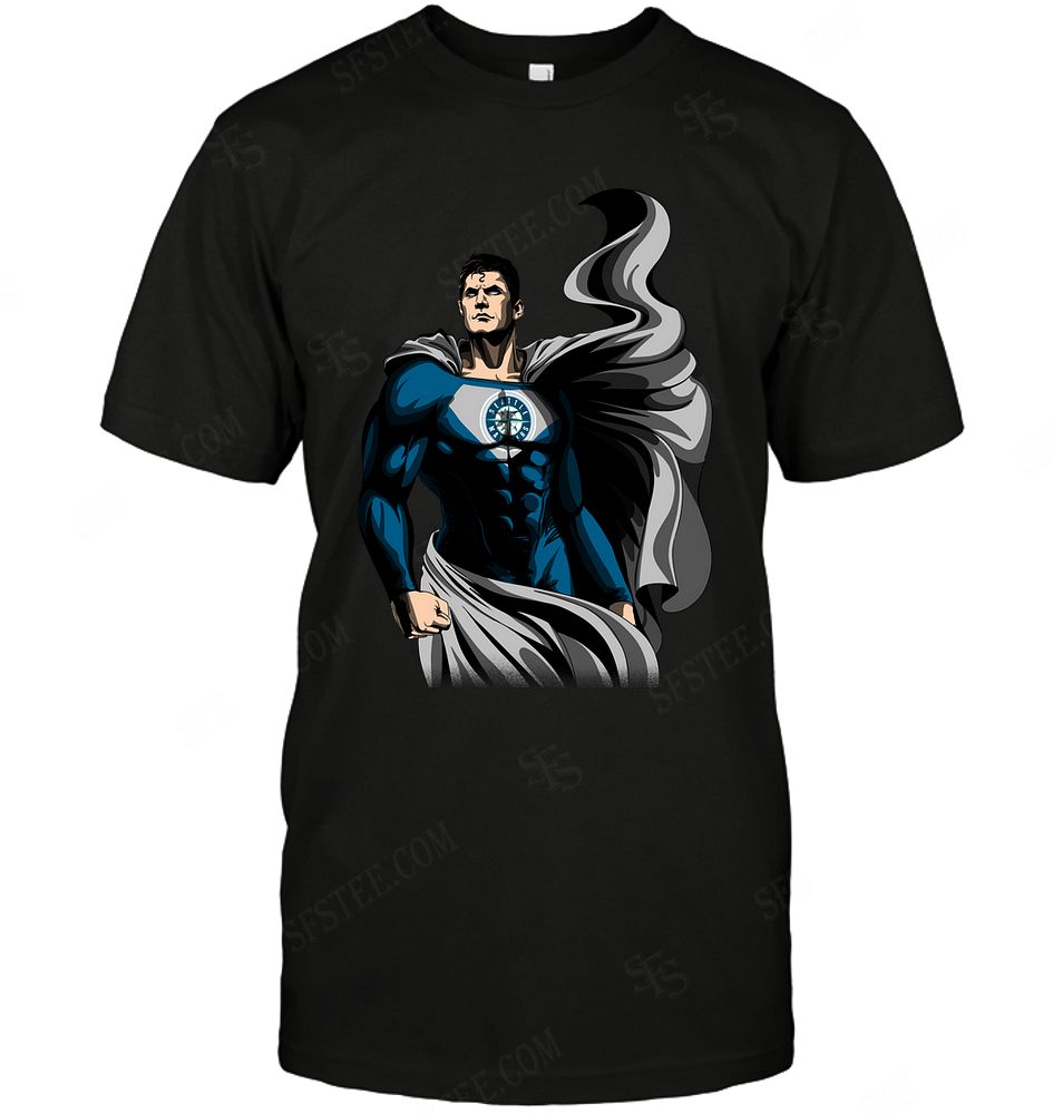 Mlb Seattle Mariners Superman Dc Marvel Jersey Superhero Avenger Shirt Size Up To 5xl