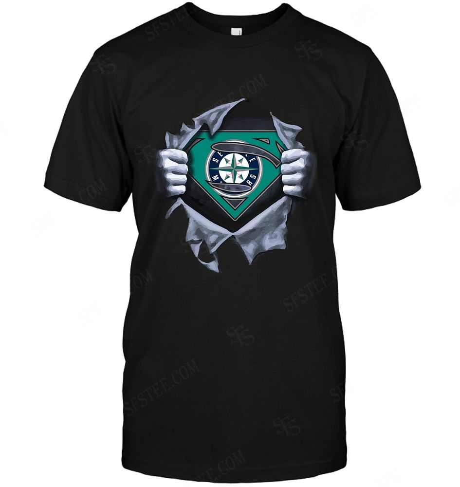 Mlb Seattle Mariners Superman Logo Dc Marvel Jersey Superhero Avenger Shirt Size Up To 5xl