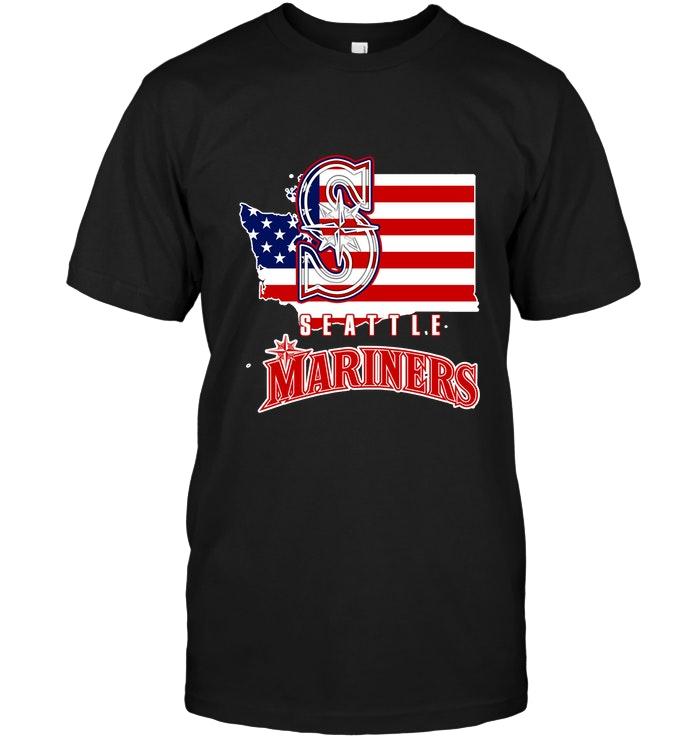 Mlb Seattle Mariners Washington 4th July Independence Day American Flag Shirt Long Sleeve Size Up To 5xl