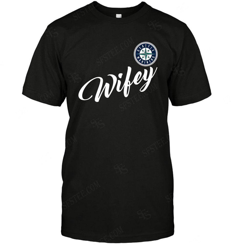 Mlb Seattle Mariners Wifey Wife Honey Tshirt Plus Size Up To 5xl