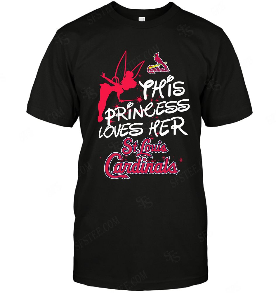 Mlb St Louis Cardinals Fairy Disney This Princess Loves Her Team Shirt Size Up To 5xl