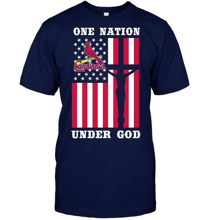 Mlb St Louis Cardinals – One Nation Under God Shirt Plus Size Up To 5xl