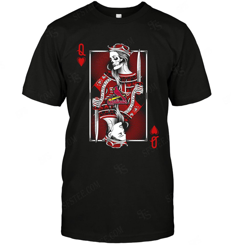 Mlb St Louis Cardinals Queen Card Poker Long Sleeve Plus Size Up To 5xl