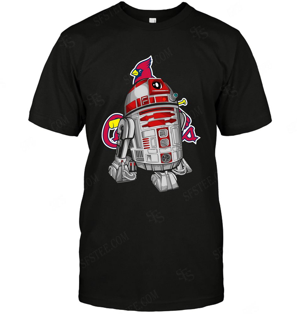 Mlb St Louis Cardinals R2d2 Star Wars Long Sleeve Plus Size Up To 5xl