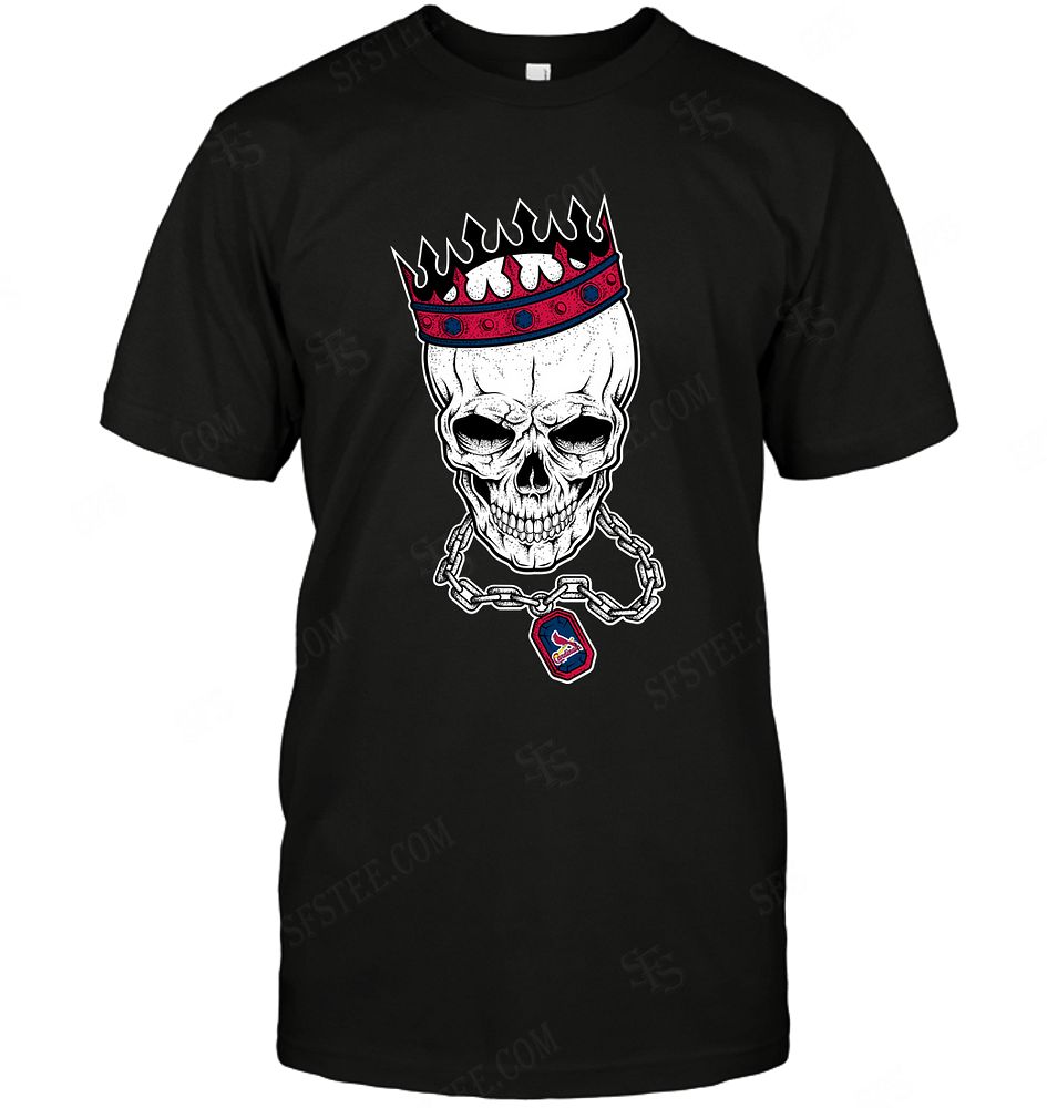 Mlb St Louis Cardinals Skull Rock With Crown Shirt Size Up To 5xl