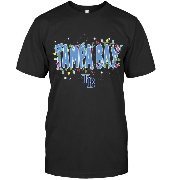 Mlb Tampa Bay Rays Christmas Fairy Lights T Shirt Shirt Plus Size Up To 5xl