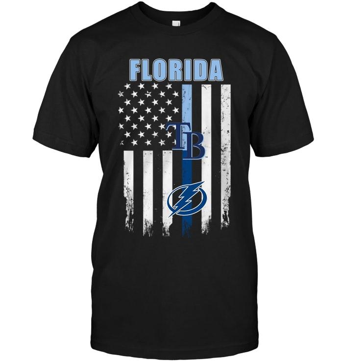 Mlb Tampa Bay Rays Florida Tampa Bay Rays Tampa Bay Lightning American Flag Shirt Tshirt Size Up To 5xl