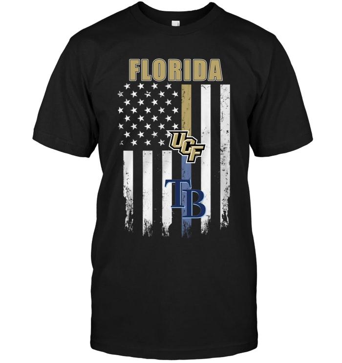 Mlb Tampa Bay Rays Florida Ucf Knights Tampa Bay Rays American Flag Shirt Tshirt Size Up To 5xl